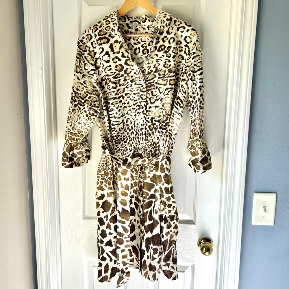 Hinson Wu Linen Kathleen Dress animal print
